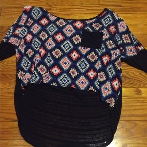 Long sleeve tribal shirt