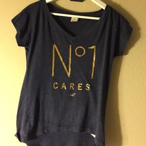 simple navy blue v-neck