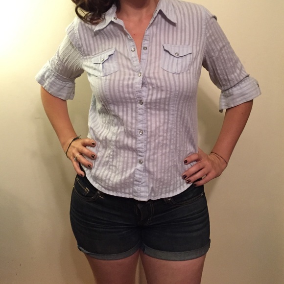 Baby blue button up