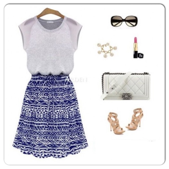 ❗️LAST ONE❗️Blue Gray Summer Dress - Picture 2 of 4