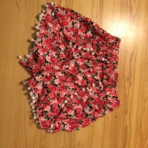Floral Pom Pom shorts