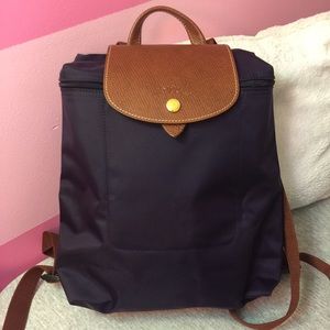 Longchamp Purple Backpack