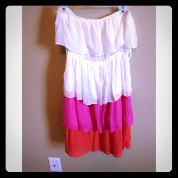 Layered strapless spring dress