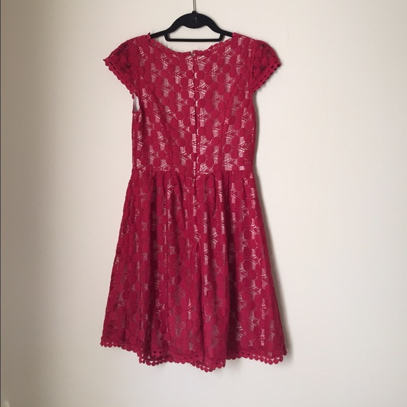 Red Kensie Fit and Flare Dress - Picture 2 of 4