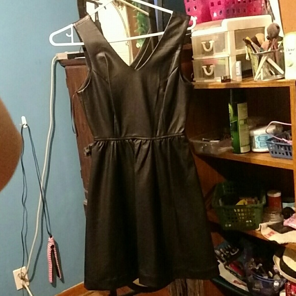 Leather dress