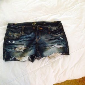 Denim shorts