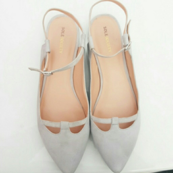Not for sale! Gray sling back flats