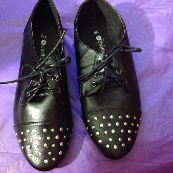 Black studded shoes