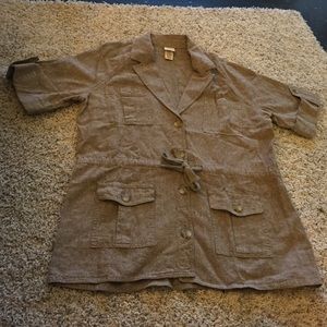 Covington button down shirt with a drawstring