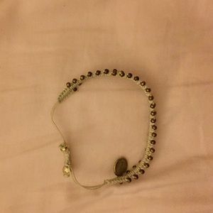 Gold macramé bracelet