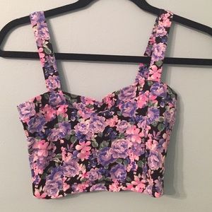 Floral forever21 crop top