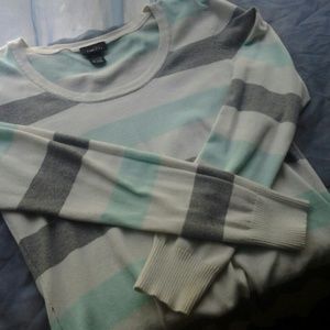 Form-fitting stripe sweater
