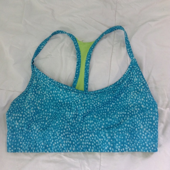 Reversible blue sports bra