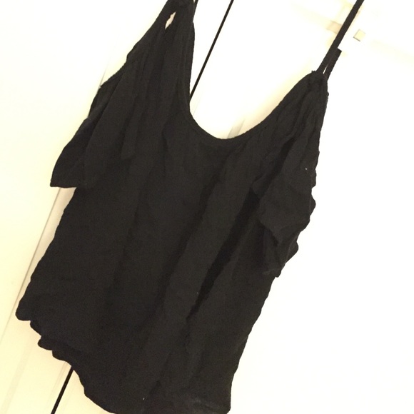 Black off the shoulder top