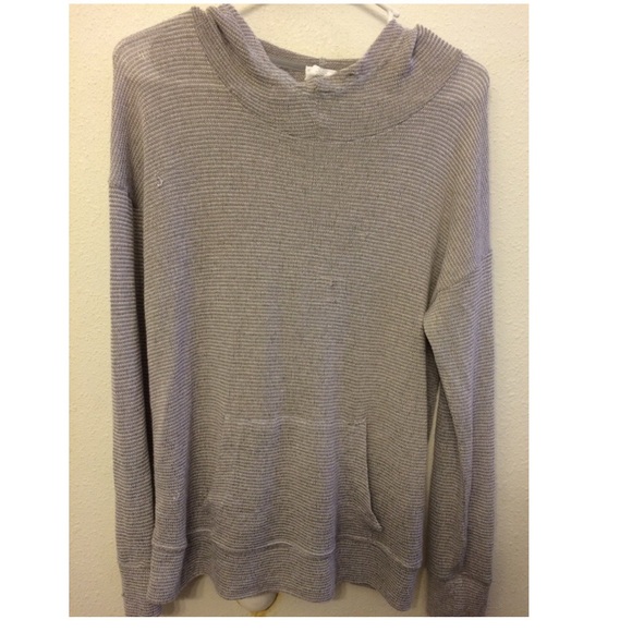 Light Grey Knit Hoodie - Picture 1 of 2