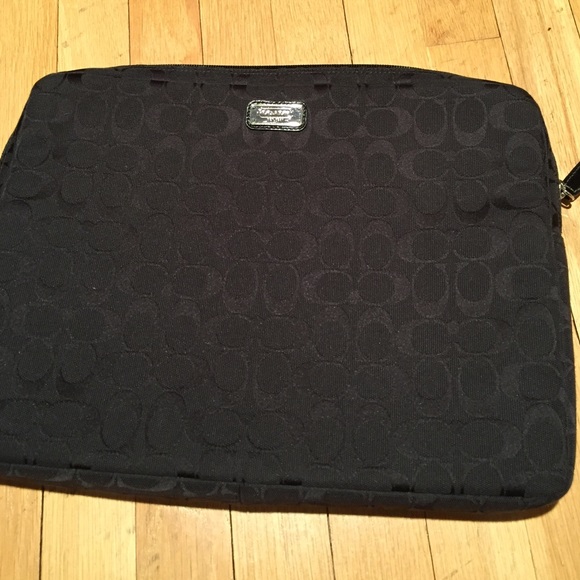 Black Coach laptop case