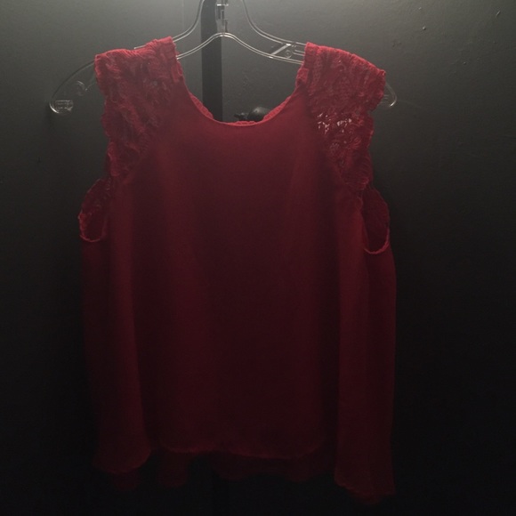 pink lace shirt