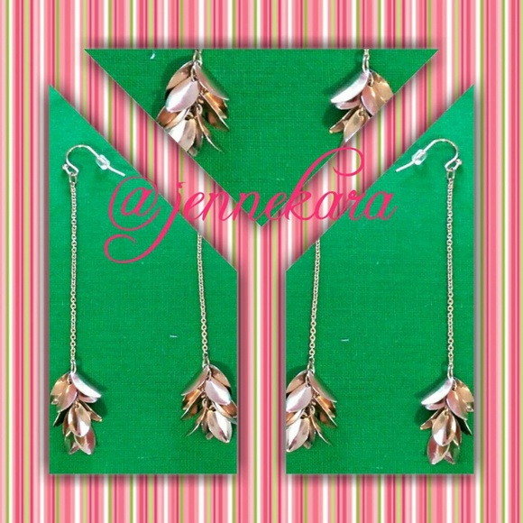 Gold Hanging Leaf Earrings!