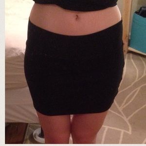 American apparel black bodycon mini skirt