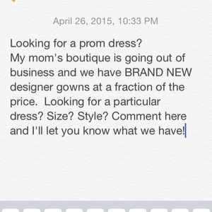 PROM AND FORMAL GOWNS