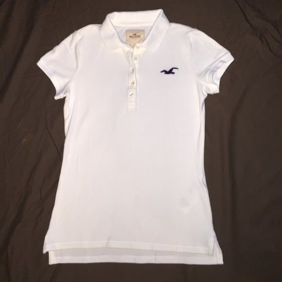 NWOT Hollister White Polo Shirt