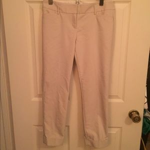 Ankle length tan slacks