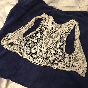 White Lace tribal vest