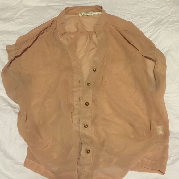 Sheer tan shirt worn once!