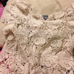 Thick lace blouse white/offwhite