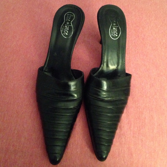 Black slip on heel and dress