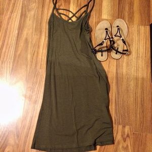 REDUCED PRICE Olive Green Sundress