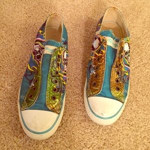 Ed Hardy Blue Dragon Sneakers