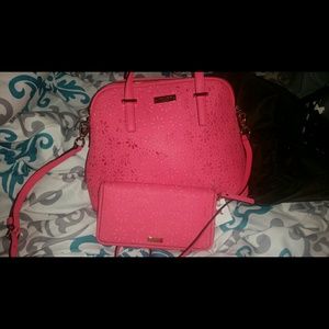 NWT Kate Spade Surprise Coral Perforated Maise set