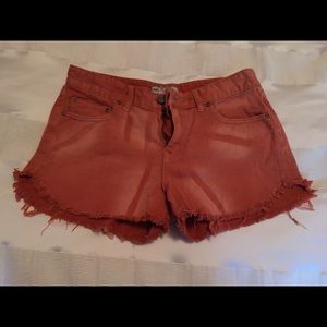 Free People orange jean short