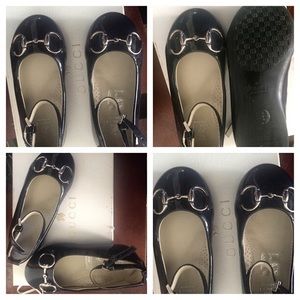 Authentic Toddler Navy Blue Gucci Flats
