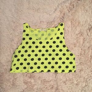 Polka Dot Crop Tank Top