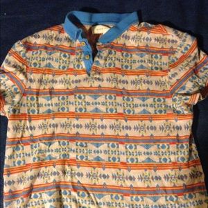 Men Aztec pattern polo