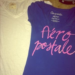 Hollister & Aeropostale vneck bundle