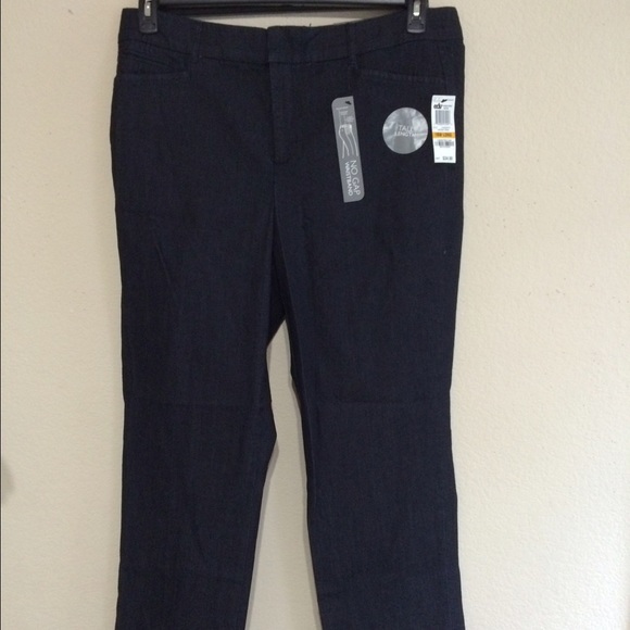 Women's plus size pants, dark, elastic waist, 16w