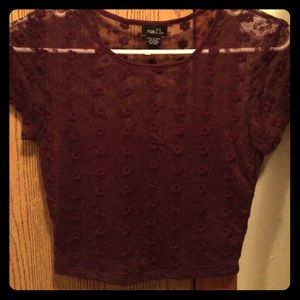 Lacey dark purple crop top