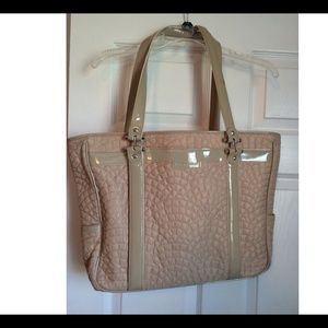 Vera Bradley Laptop/Office tote in tan/beige