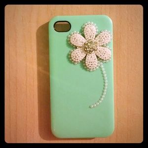 Girly mint flower case (iphone 4s)