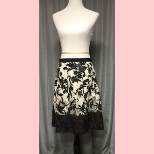 Black, white and brown skirt and Liz Claiborne