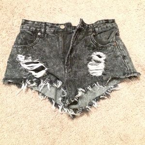 Black High Waisted Shorts