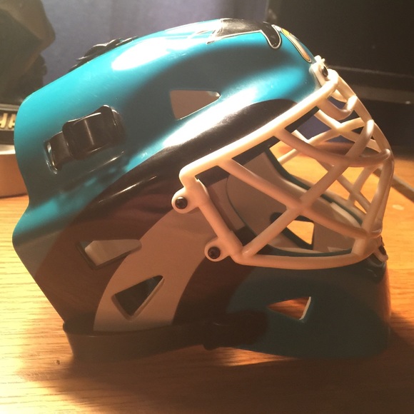Mini Riddell Sharks Goalie Helmet Collectible! - Picture 4 of 4