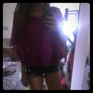 Boho flowy purple shirt
