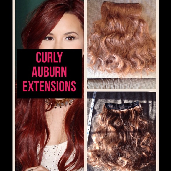 18" Wavy Auburn Clip-In Hair Extensions