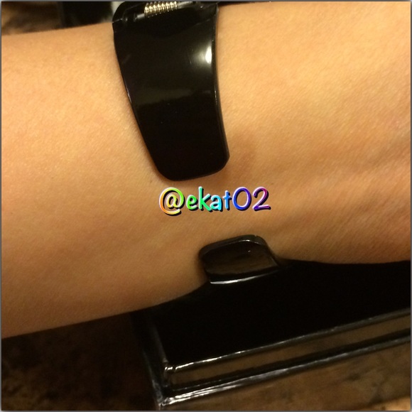 BEBE Black rhinestone watch