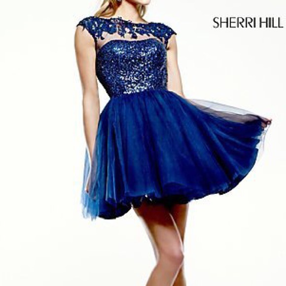 Navy blue prom dress