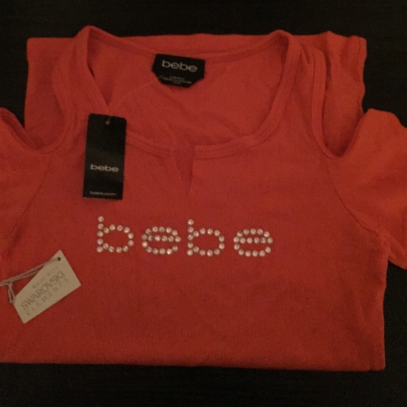 Swarovski bebe V-Neck Tee Shirt